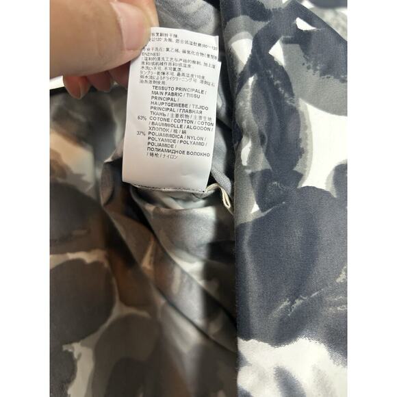 Marni Long Sleeve Shadow Floral Black White Button Up Made In Italy Size 42 US 6 - Picture 5 of 11